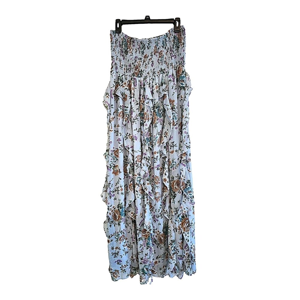 Bohemian Vintage Chiffon Maxi Dress by The Pyramid Collection - Size XL